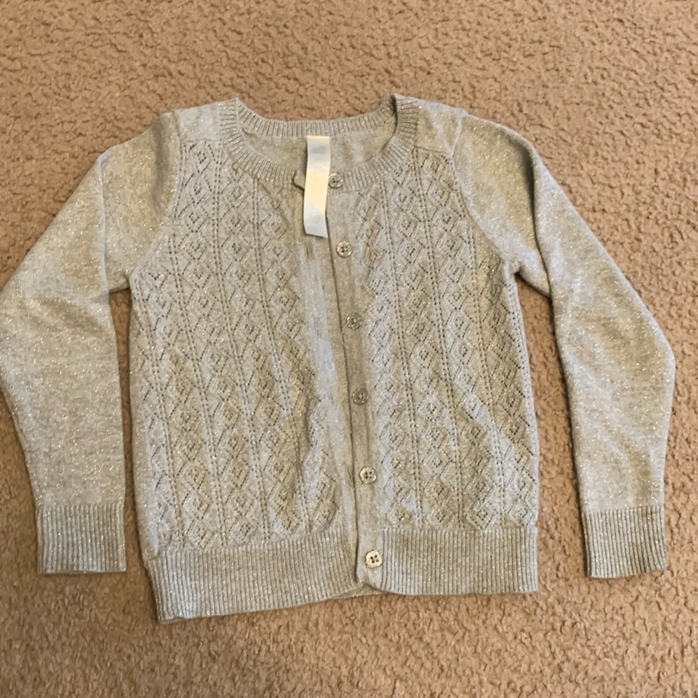 Sparkley Gray Toddler Cardigan